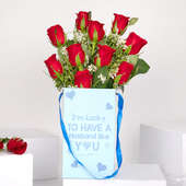 Red Rose Flower Box for Husband