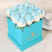 Ice Blue Rose Box - Online Flower Delivery in India