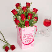 Buy Red Rose Flower Box Online