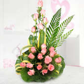 An Arrangement of 25 beautiful Pink Roses