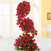 100 Red Roses Flower Arrangement