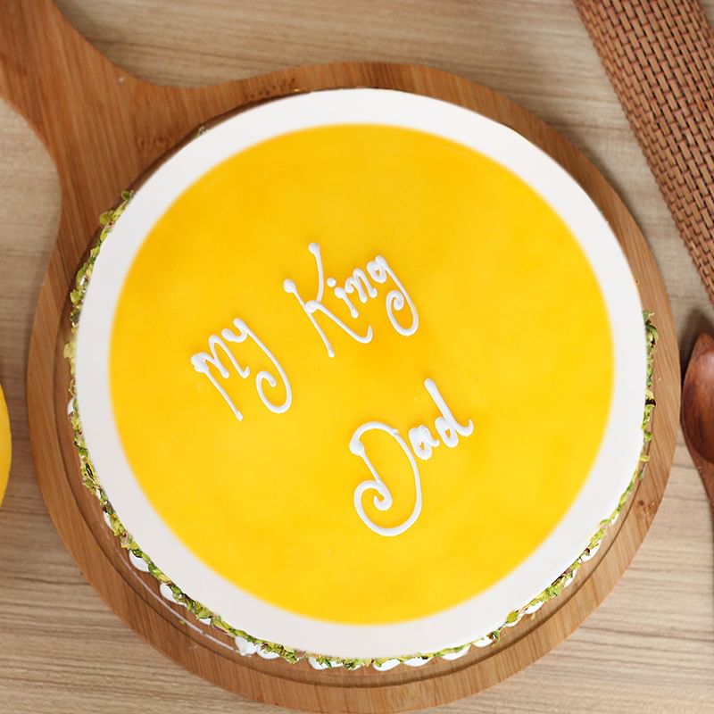 fathers day mango cake - Top View