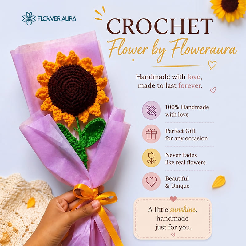 Everlasting Joy Crochet Bouquet