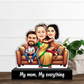 Snuggles With Mum Personalised Caricature
