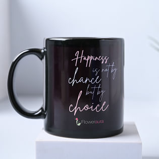 Choose Happiness Black Mug