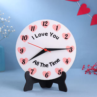 Circular Smiley Personalised Clock