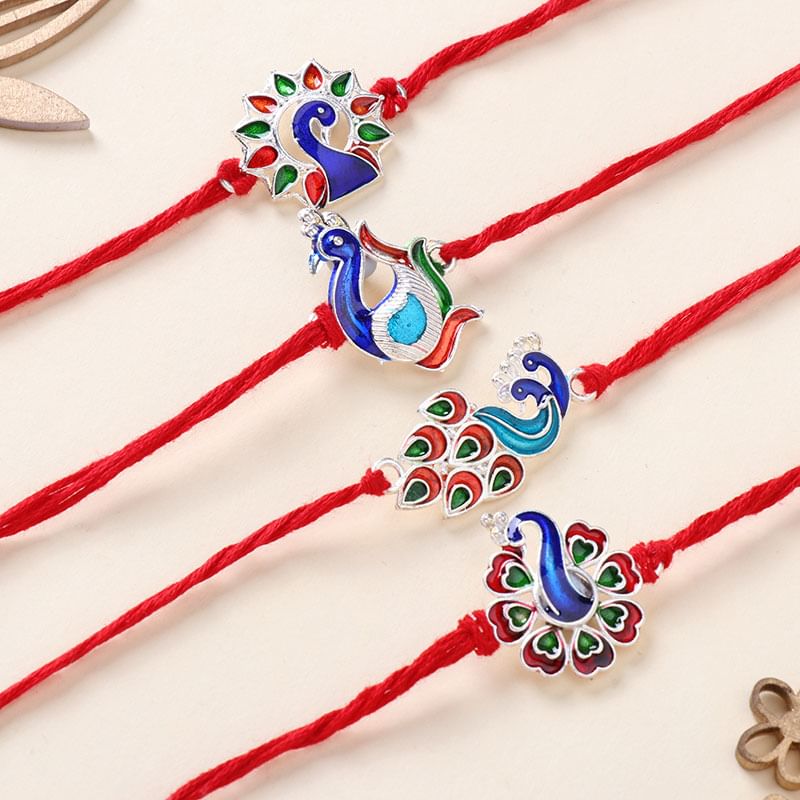 Four Peacock Rakhi 