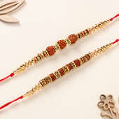 Two Rudraksha Beads Rakhi-Australia