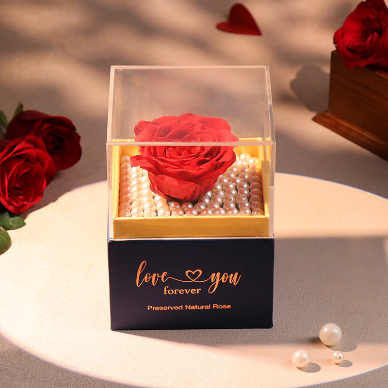 Forever Real Preserved Rose: Forever Real Red Rose In Floweraura Premum Box