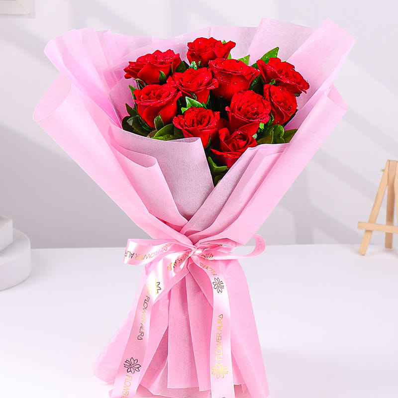 10 Red Roses Bouquet