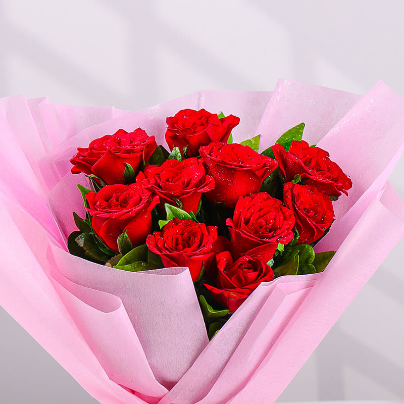 10 Red Roses Bouquet