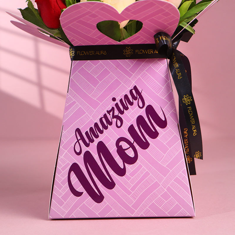 Amazing Mom Rose Box for Mother's Day