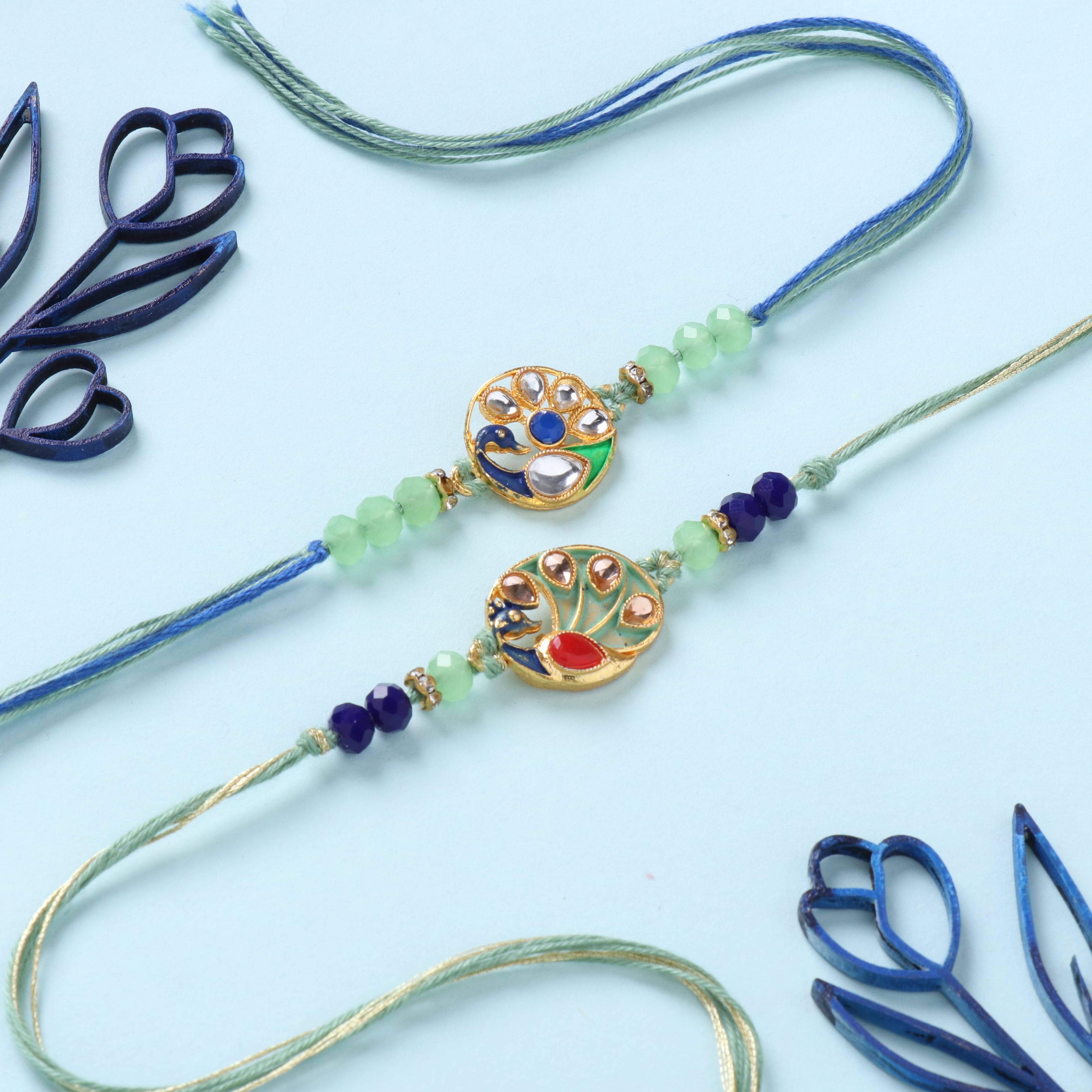 Send Rakhi to USA - Good Luck Peacock Rakhis