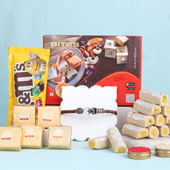 Divine Bracelet Rakhi With Sweets N Chocolates
