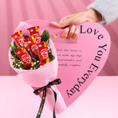 Heart Sleeve Kitkat Love Bouquet