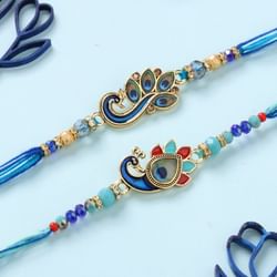 Embellished Peacock Charm Rakhis