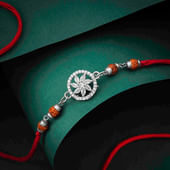 Gleaming Floral Beads Rakhi
