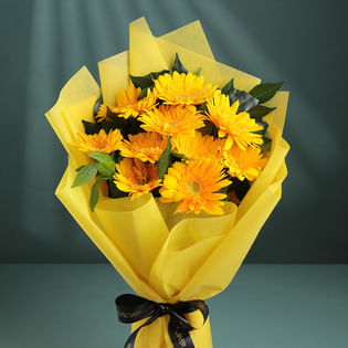 Sunshine yellow gerberas Bouquet