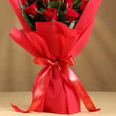 Forever 12 Red Rose Bunch for today delivery