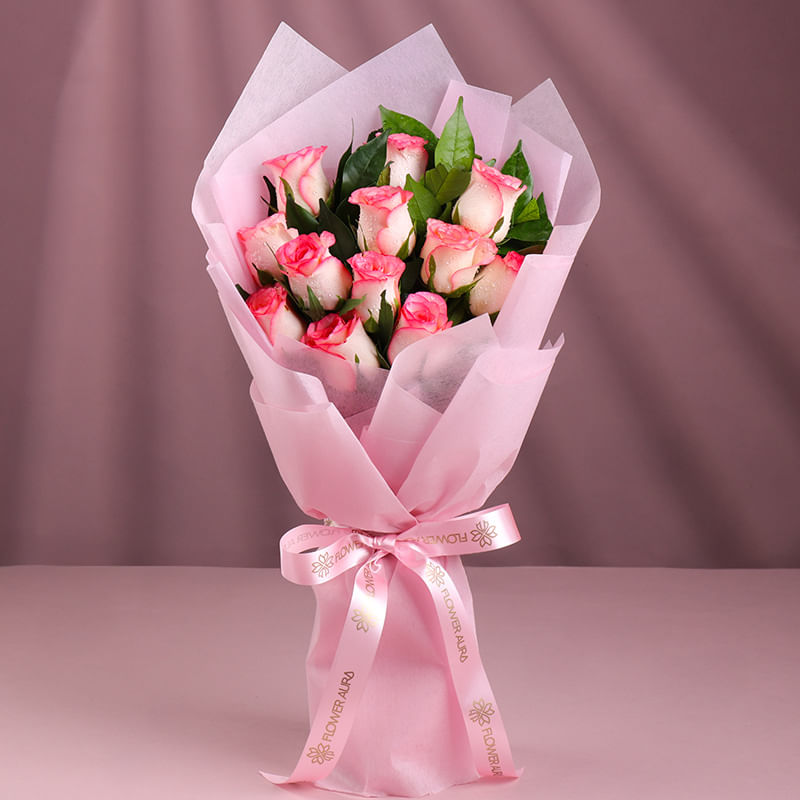 Dozen Blushing Bouquet of Ballerina