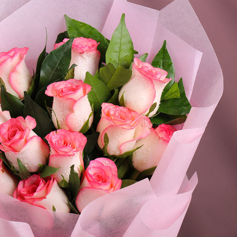 Dozen Blushing Bouquet of Ballerina