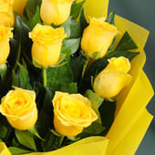 Buy Sunny Yellow Rose Bouquet Online