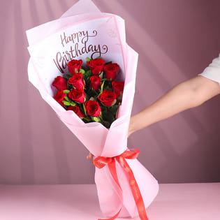 Happy Birthday Bouquet Of Roses