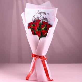 Happy Birthday Bouquet Of Roses