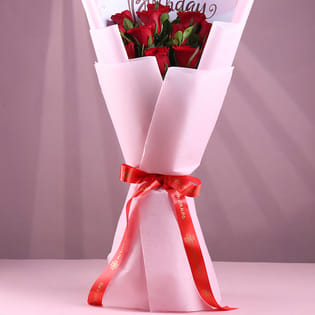 Happy Birthday Bouquet Of Roses