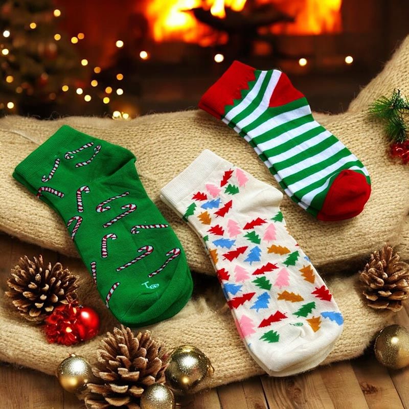 Festive Christmas Socks Trio