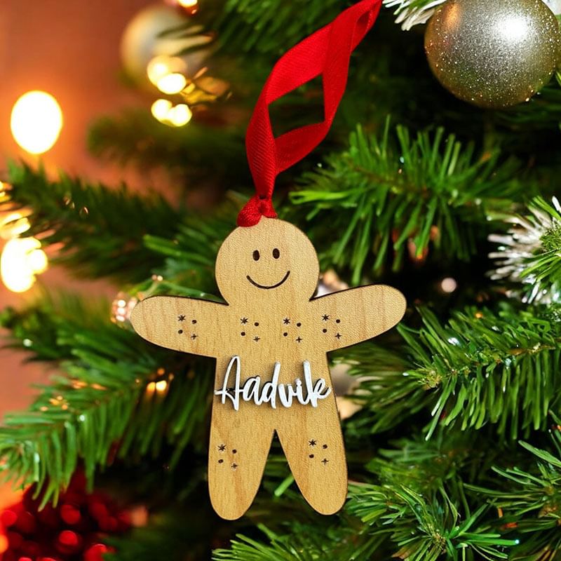 Personalised Xmas Cookie Man Ornament