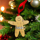 Personalised Xmas Cookie Man Ornament