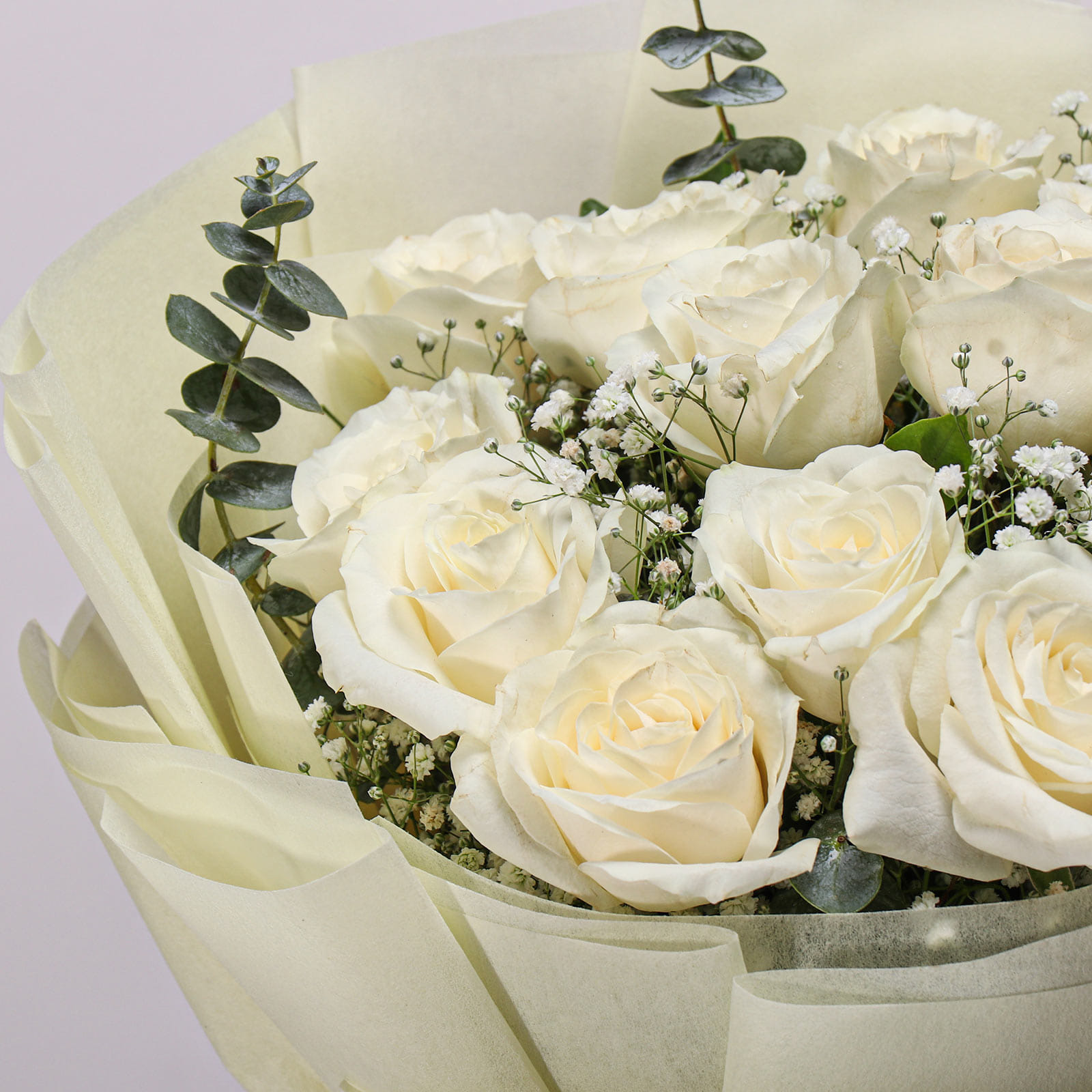 Eternity White Roses Bouquet