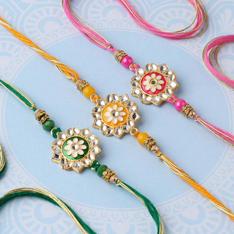 Colorful Kundan Rakhis - Canada
