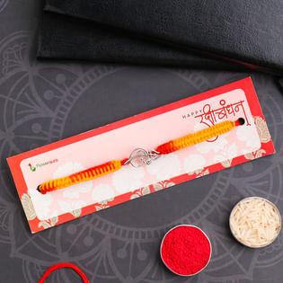 Om Trishul Silver Rakhi