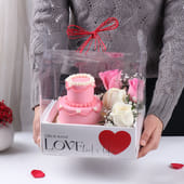 Roses N Bento Strawberry Cake Love Hamper