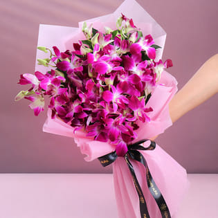 Bellina Purple Orchid Bouquet