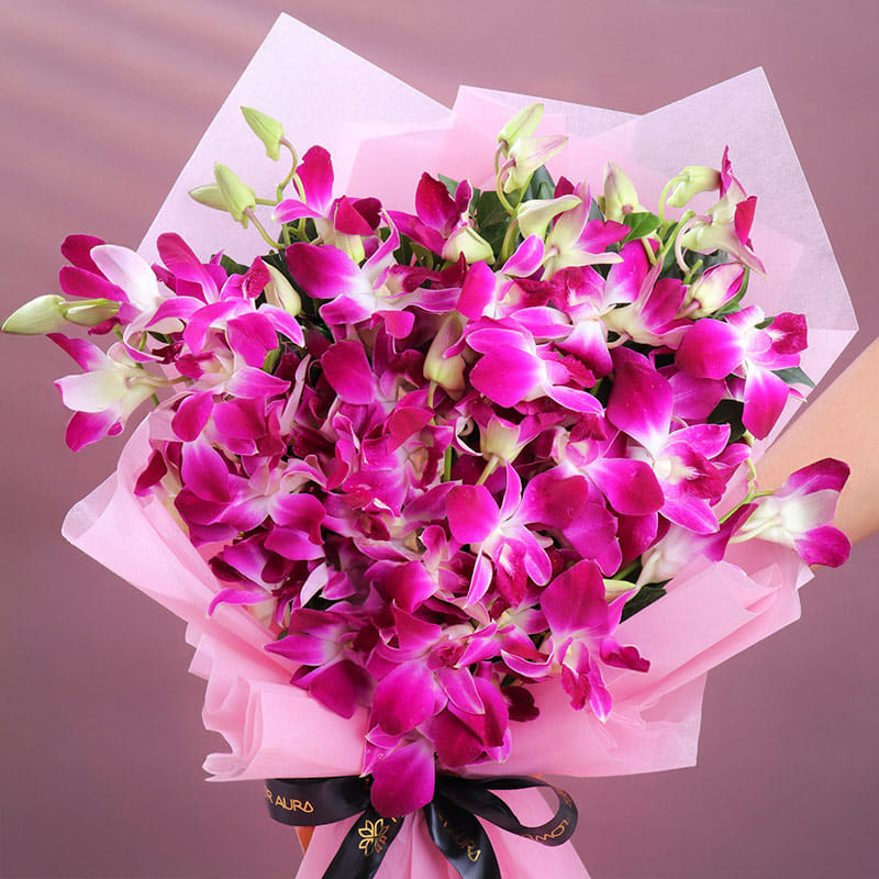 Bellina Purple Orchid Bouquet