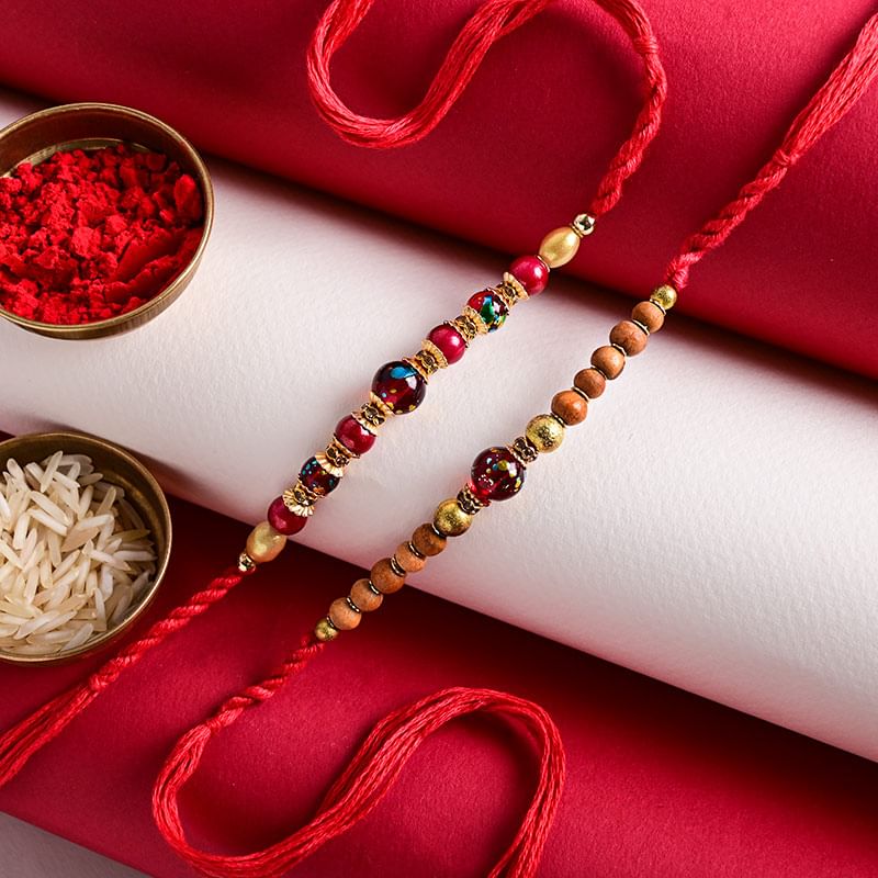 2 Set of Traditional Rakhi - Send Rakhi to USA