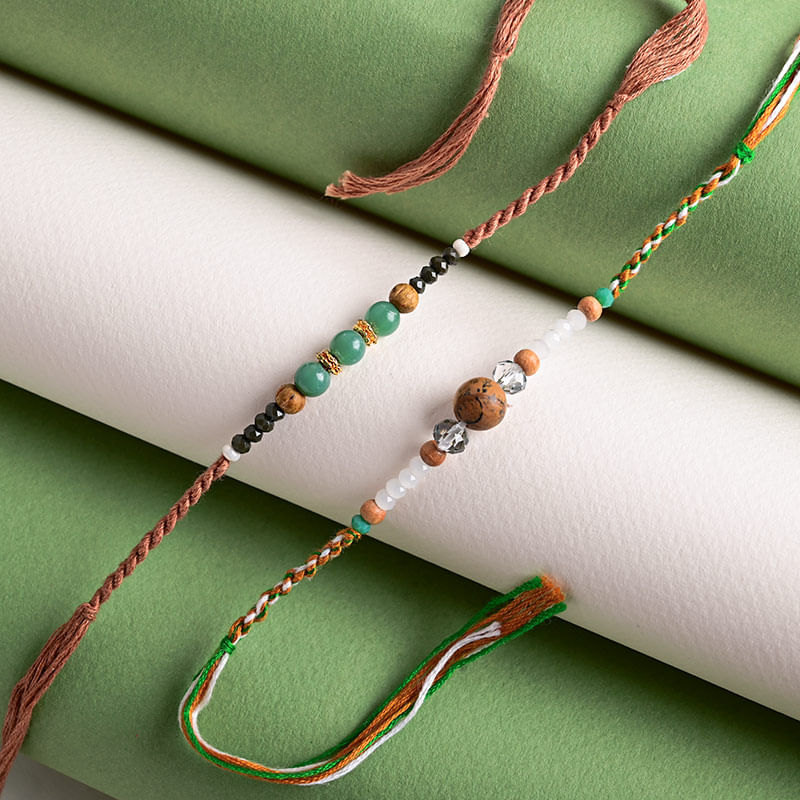 Special Stone Rakhi Set - Rakhis to USA