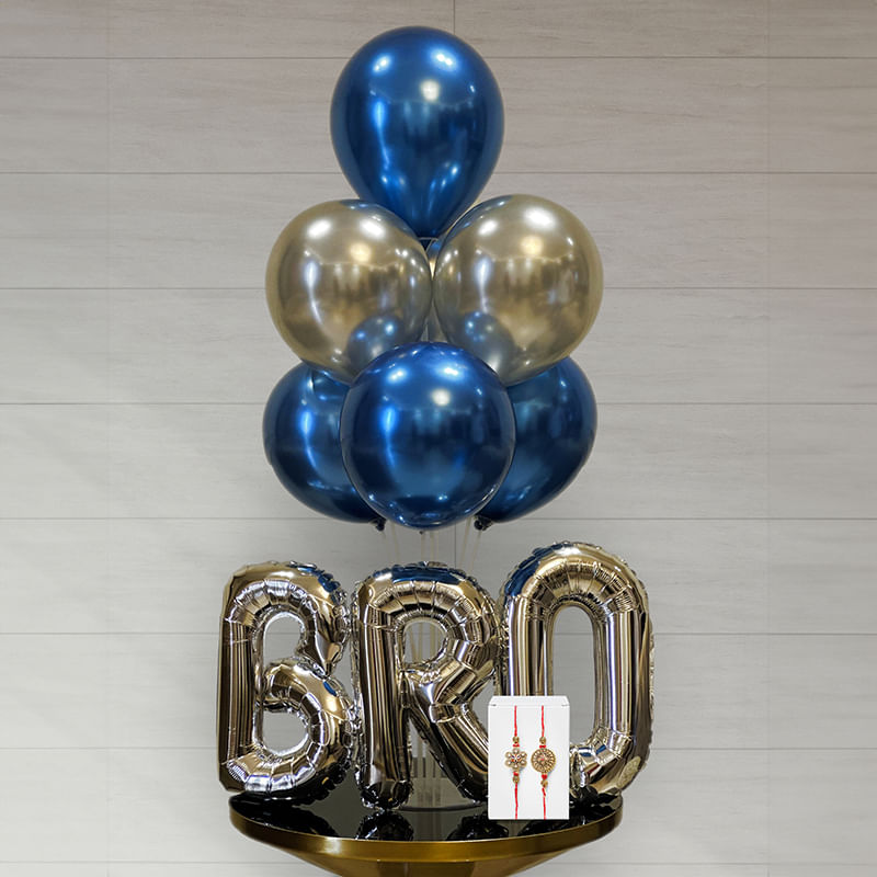 Sparkling Silver Bro Balloon Decor