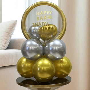 Rakhi Balloon Decor For Bhaiya Bhabhi