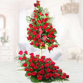 Arrangement of 100 Red roses