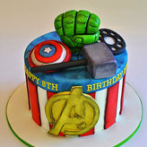 Marvels avenger cake, kids chocolate birthday cake