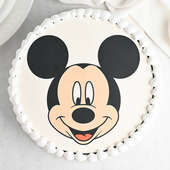 Front View of Mickey Face Cake