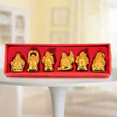 Gift pack of 6 laughing Buddhas in different positions