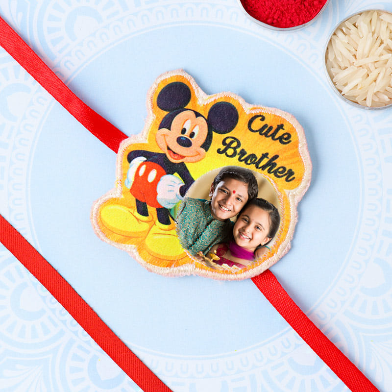 One Personalised Rakhi - Funny Mickey Rakhi