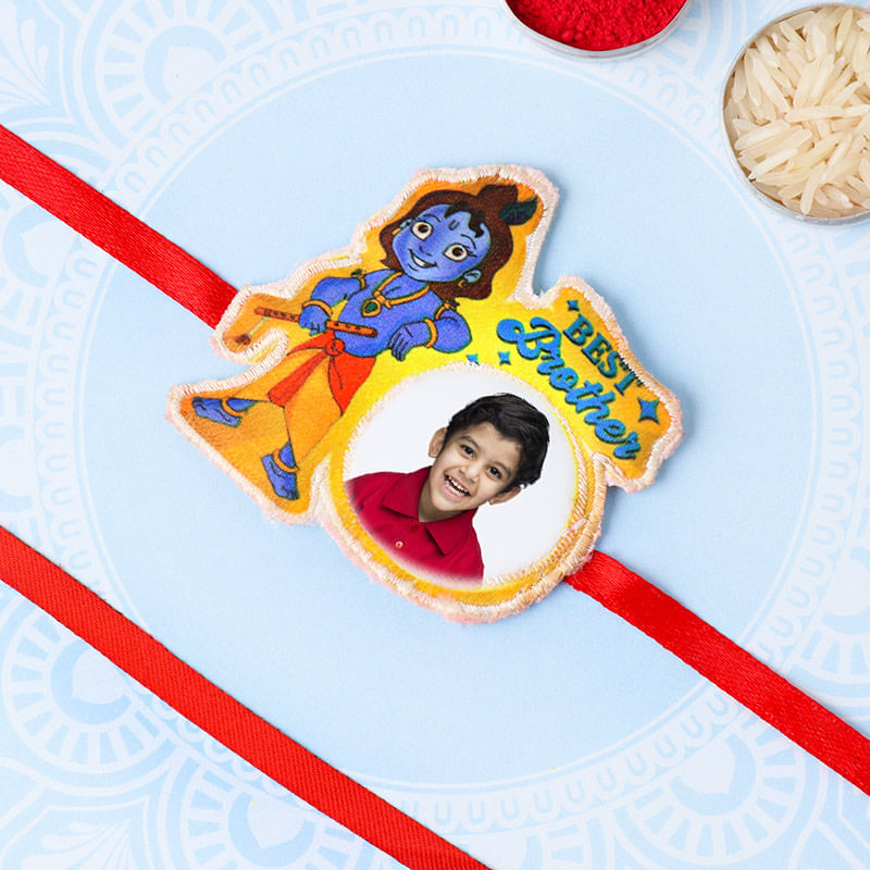 One Cute Krishna Personalised Rakhi - Cute Krishna Custom Rakhi