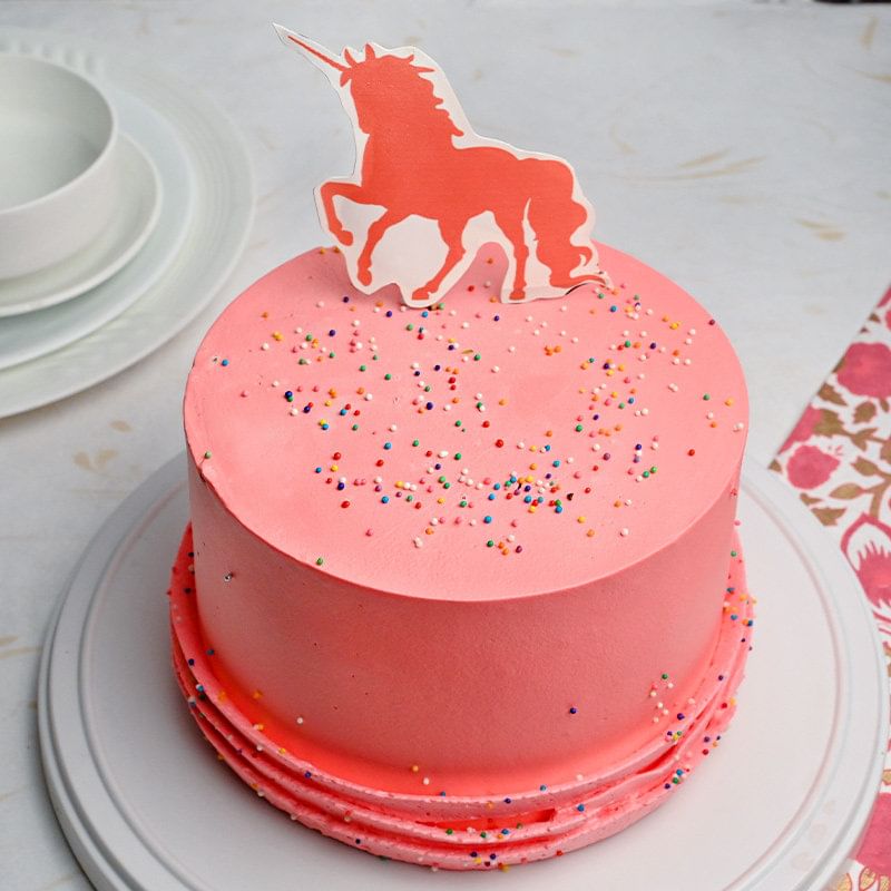Peachy Unicorn Cake, Order Online Theme Cake for Kids