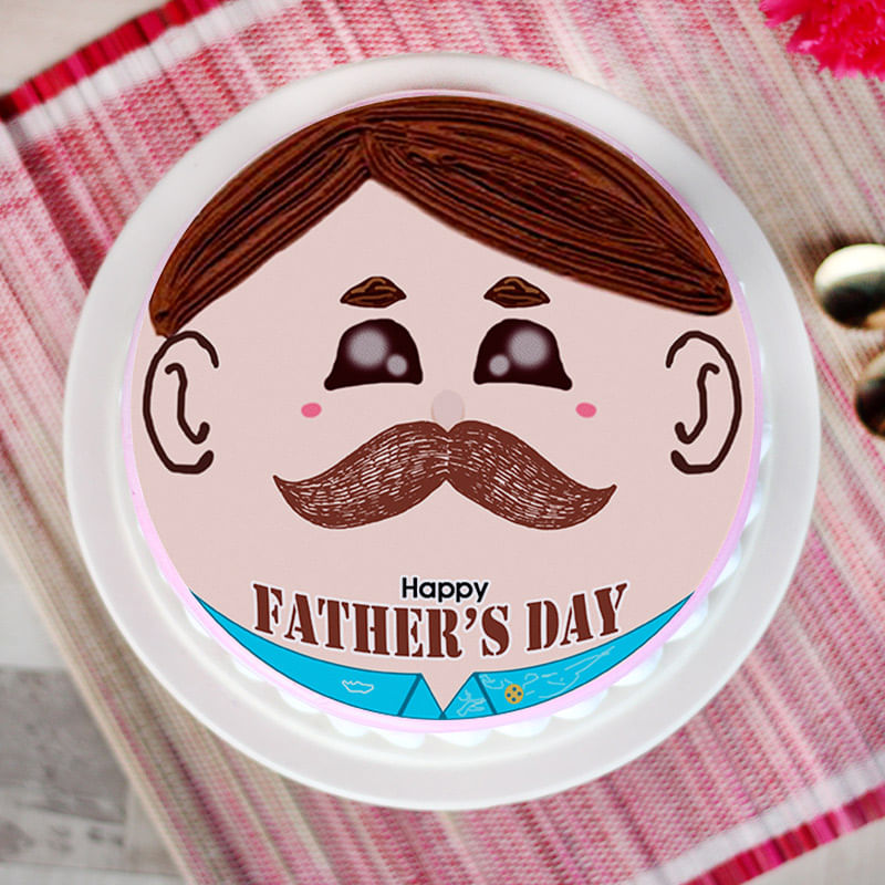 father's day moustache cake